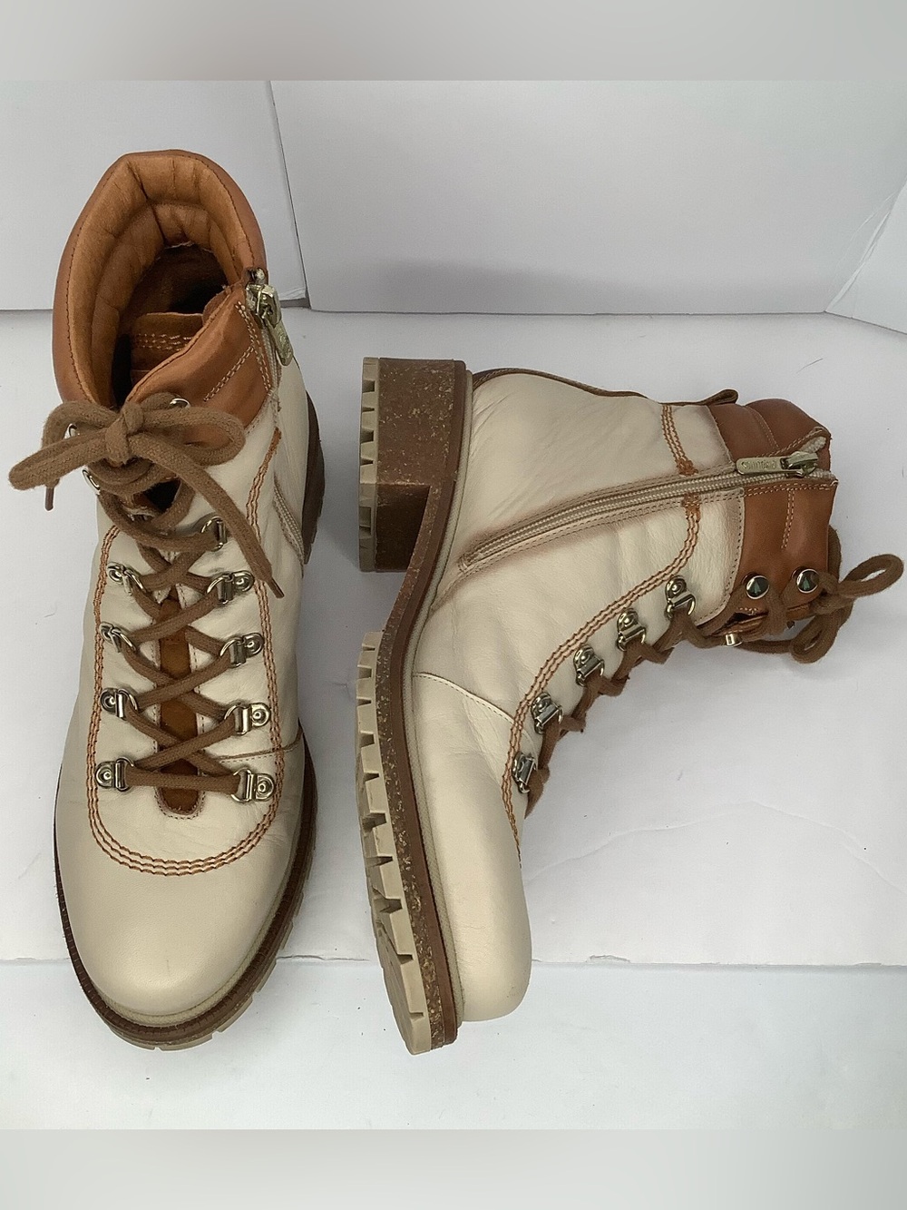 PIKOLINOS Aspe Cream Brown Lace-Up Gourpcore Hiking Women's Boot Sz 8